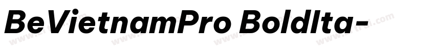 BeVietnamPro BoldIta字体转换